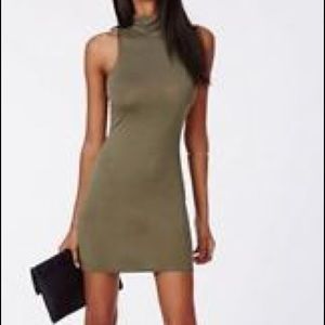 roll neck bodycon dress